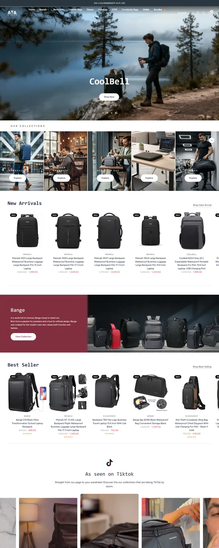 Homepage of ata-stores.com
