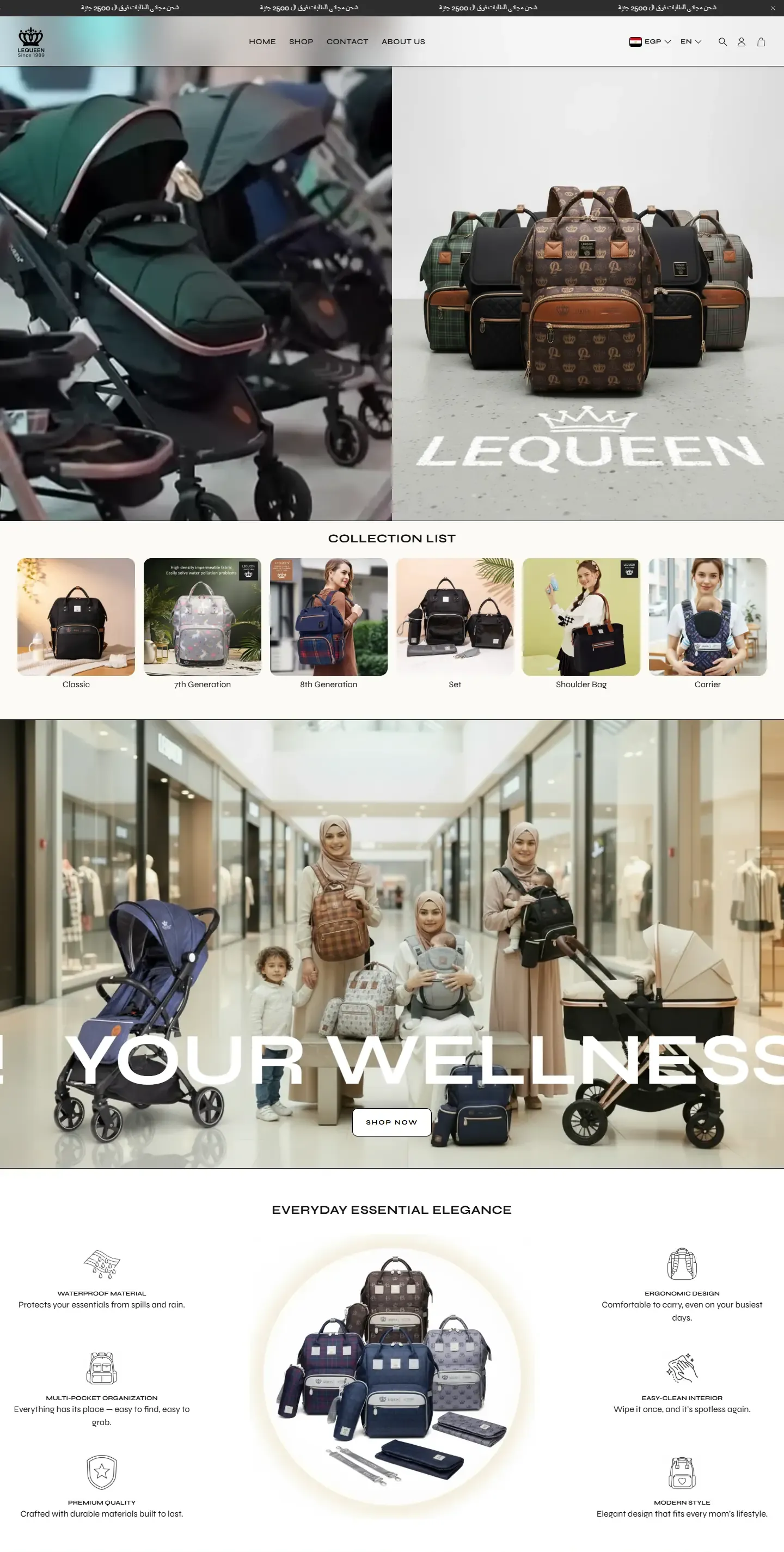 Lequeen homepage on a laptop